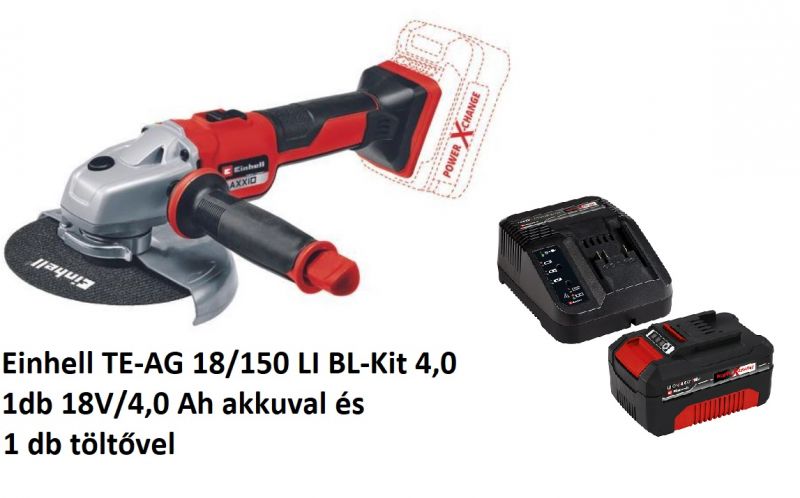 Einhell TE-AG 18/150 LI BL-Kit 4,0 